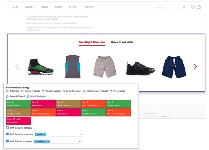 widget recommandations personnalisées e-commerce