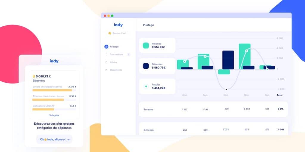 dashboard comptable Indy