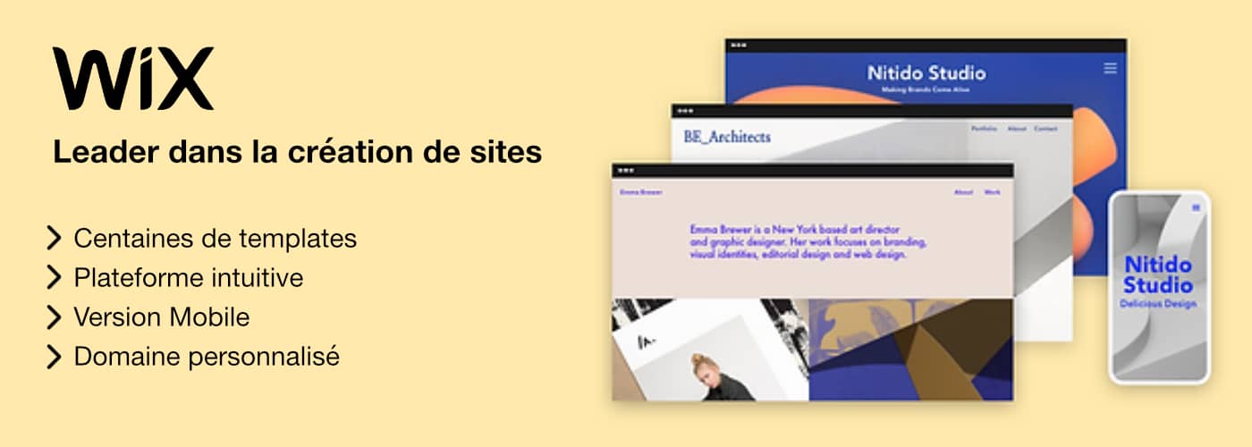 Wix, leader dans la création de sites web