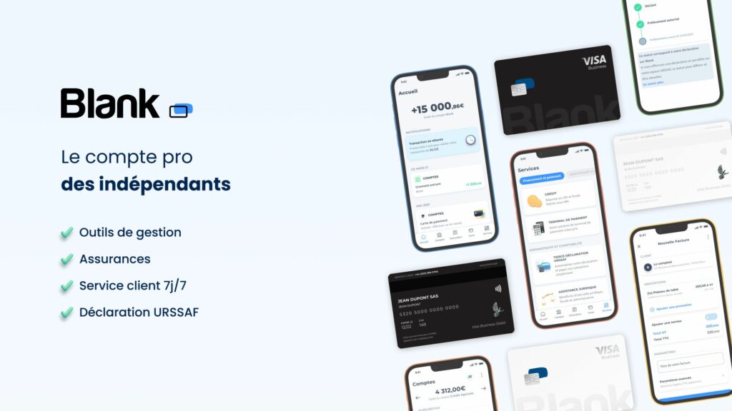 Blank le compte pro des indépendants