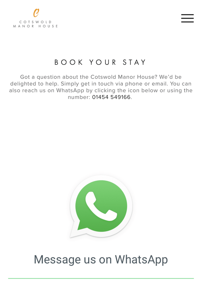 Whatsapp business CTA