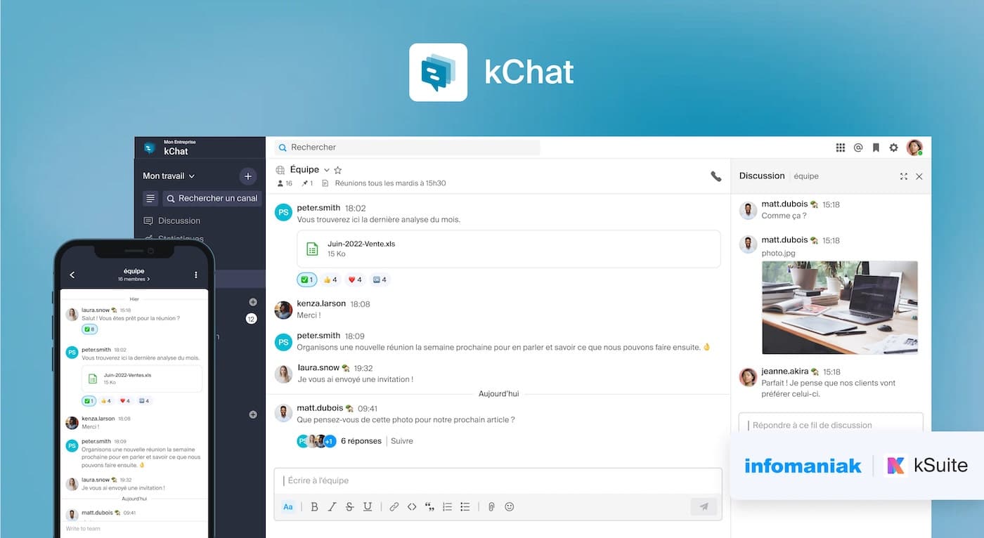 kChat, outil de messagerie instantanée