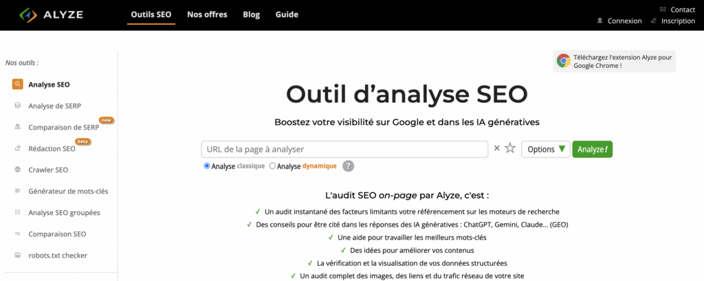 alyze outil seo gratuit