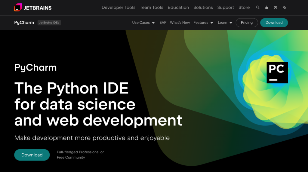 IDE Python PyCharm par JetBrains