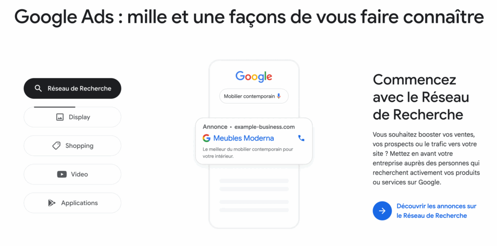google ads plateforme de publicité digitale