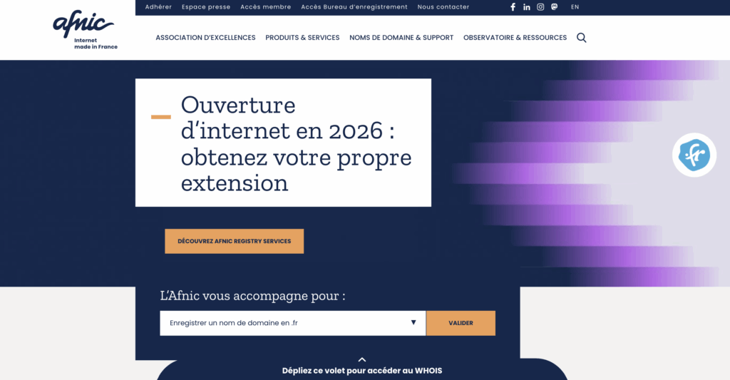 AFNIC domain name availability