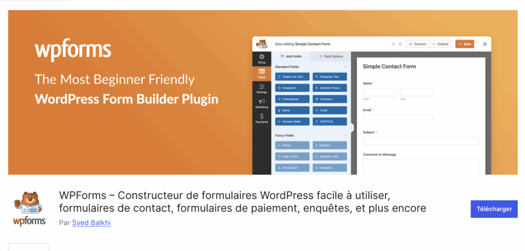 WPform plugin wordpress mail
