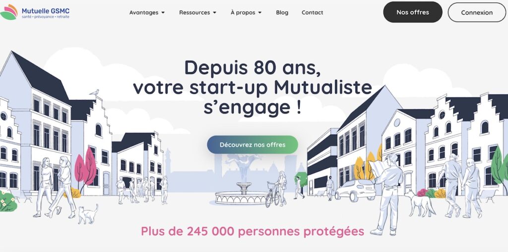 site internet de la mutuelle GSMC