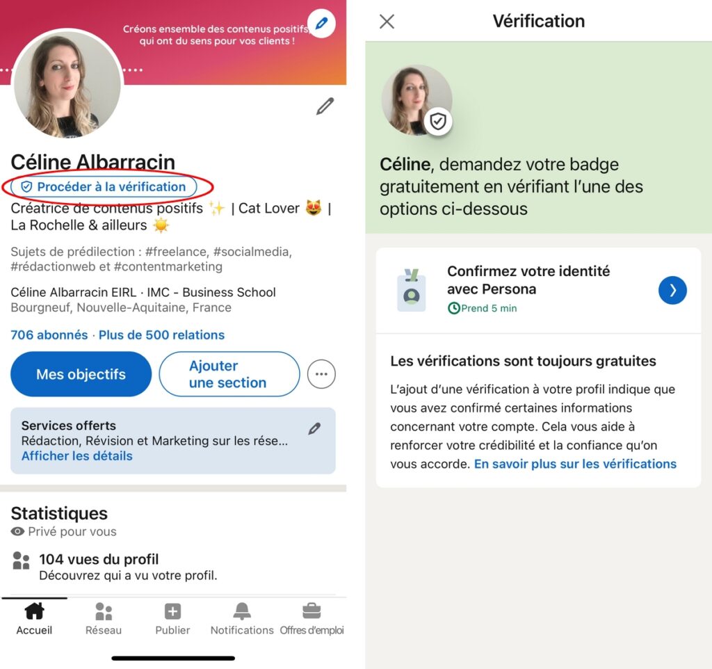 Procéder à la vérification d'identité LinkedIn