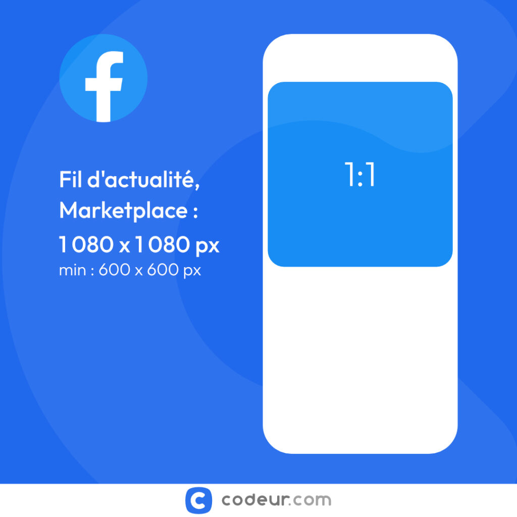 format image fil d'actualité Facebook