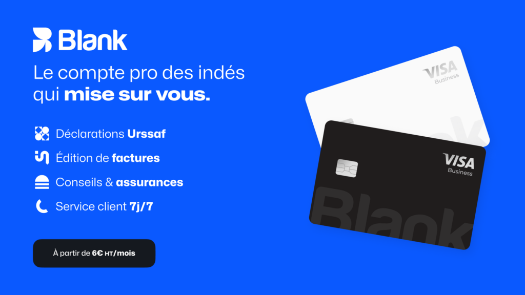 Blank, le compte pro pour les indépendants.