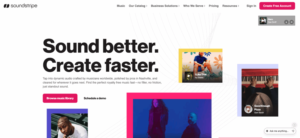 soundstripe musique libre de droit gratuite