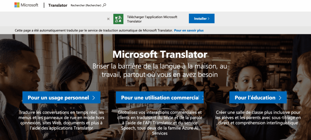 microsoft translator meilleur site de traduction