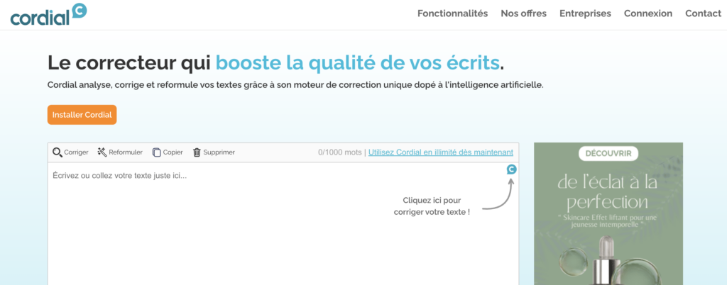 cordial correcteur d'orthographe