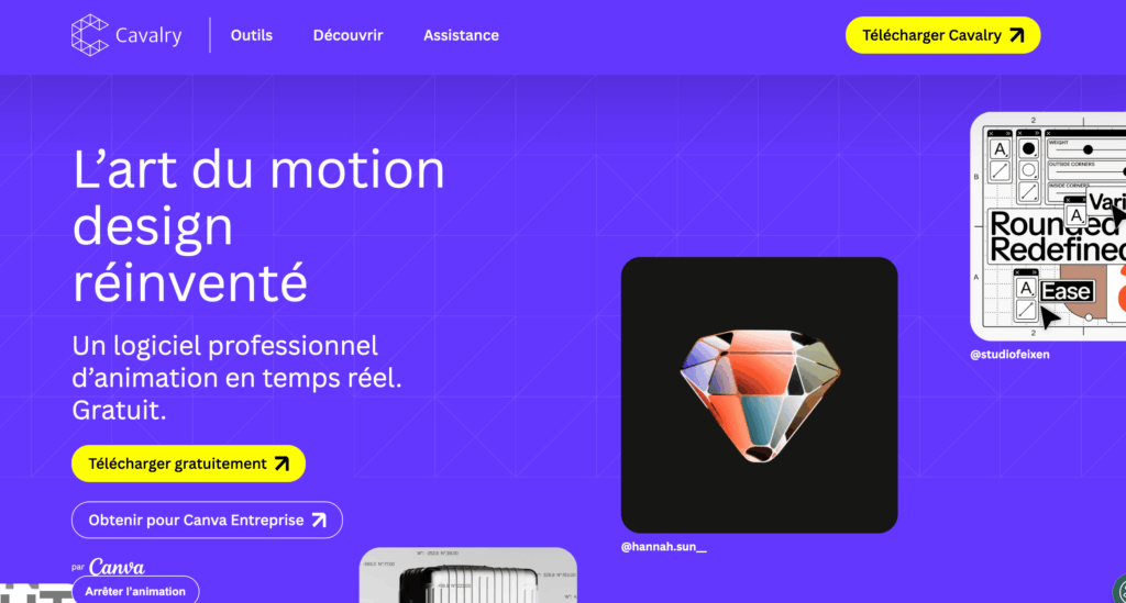 Calvary logiciel motion design