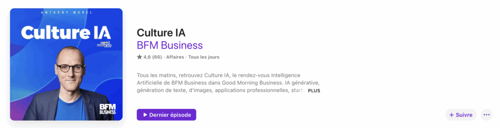 culture ia le podcast ia bfm business