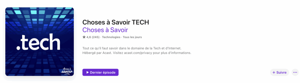 choses à savoir tech - podcast ia