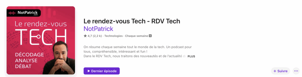 Le rendez-vous Tech podcast IA
