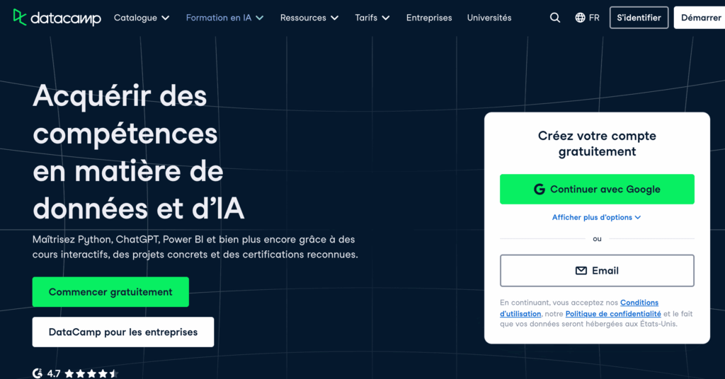 datacamp apprendre à coder