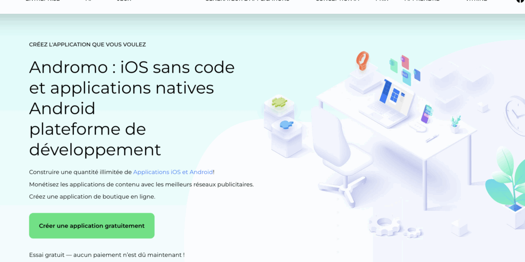 andromo logiciel application android