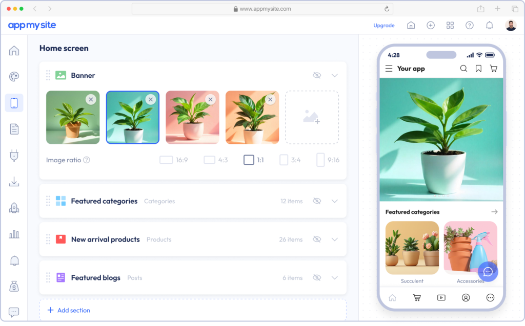 wordpress to app