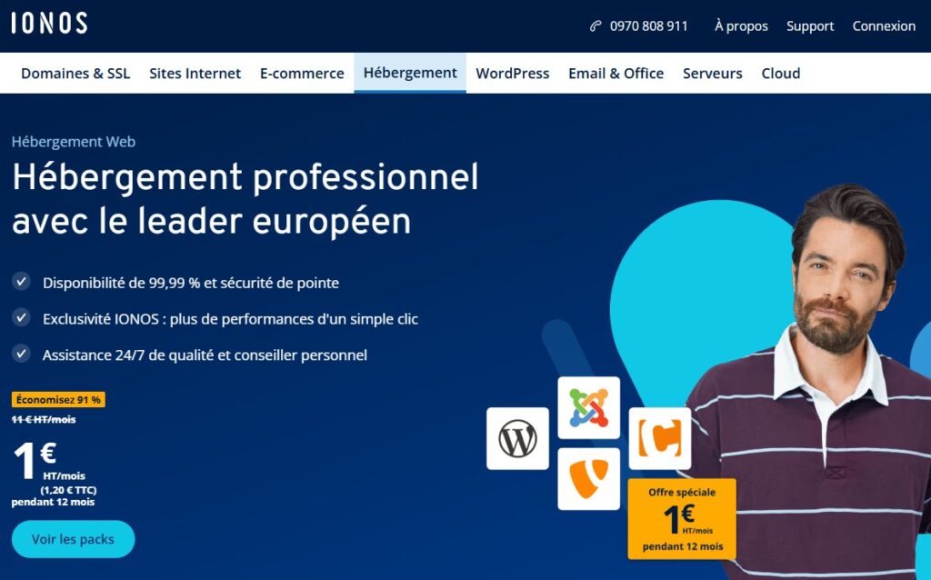 IONOS leader européen de l'hébergement web mutualisé