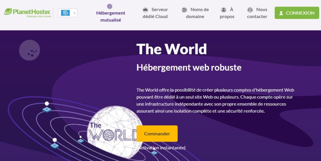 PlanetHoster hébergement web performant