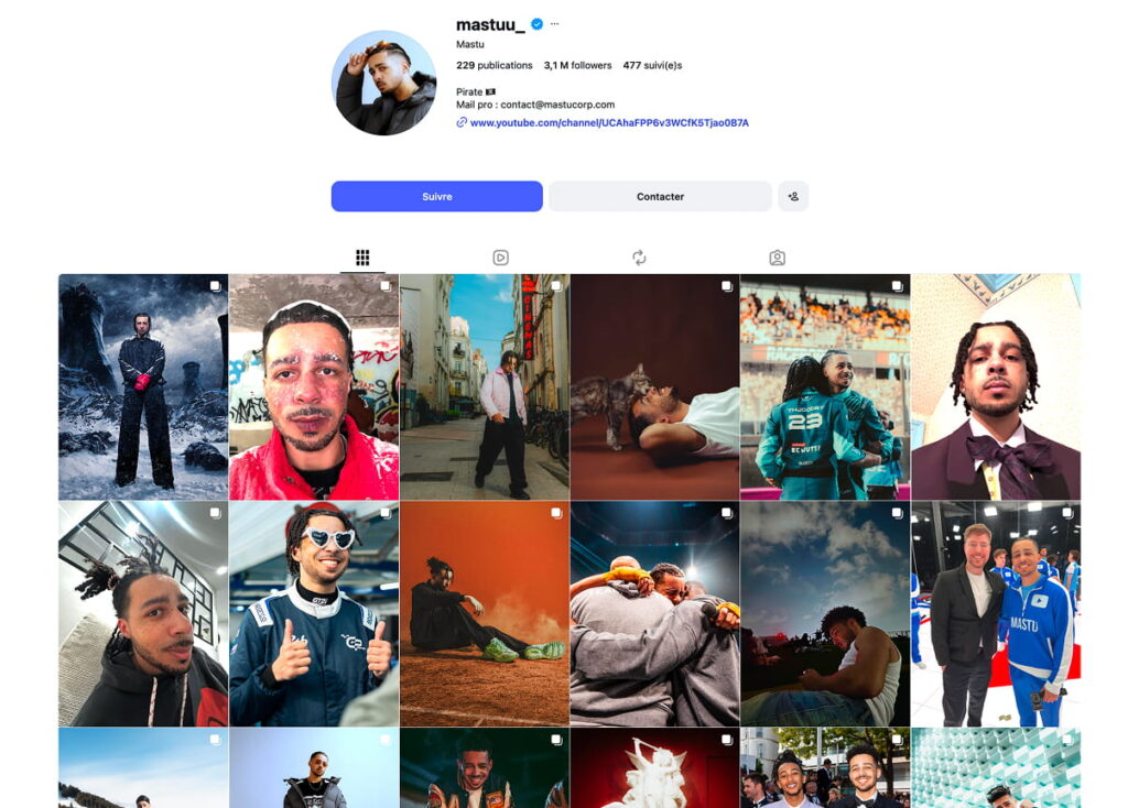 Instagram de Mastu