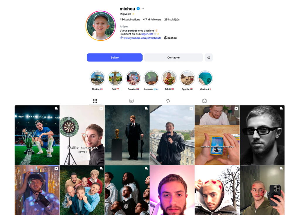Instagram de Michou