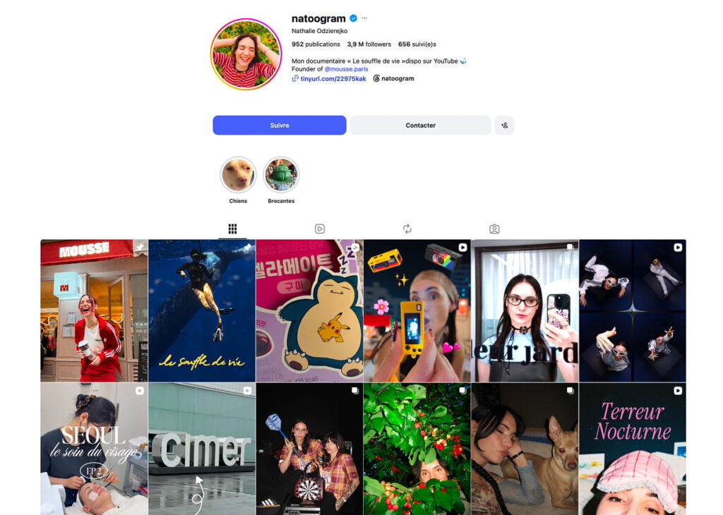Instagram de Natoo