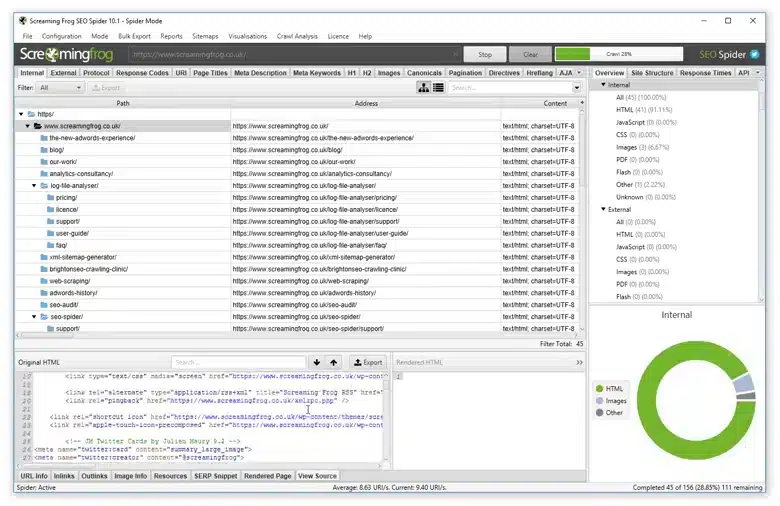 screaming frog crawler seo