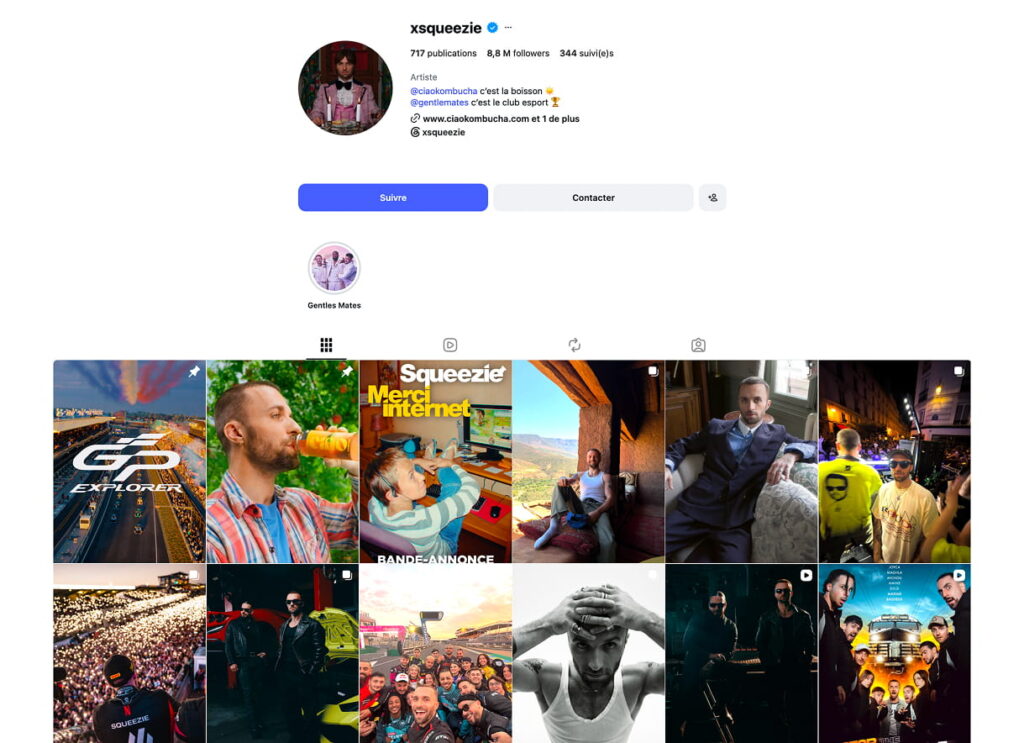 Instagram de Squeezie