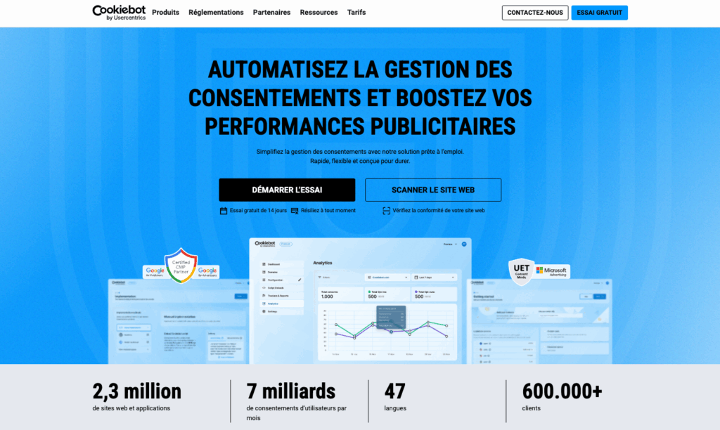 consent management platform cookiebot