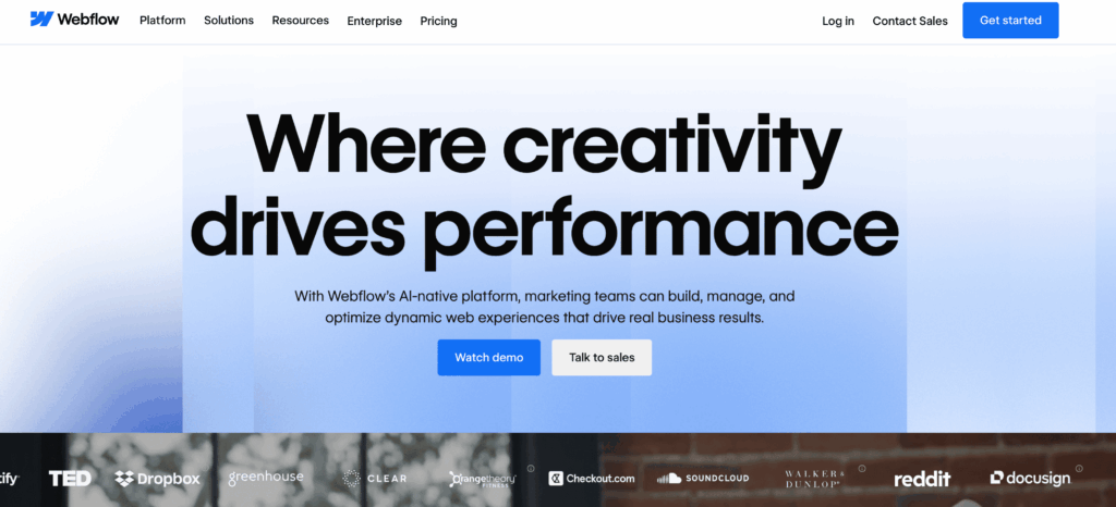 Créer landing page avec Webflow