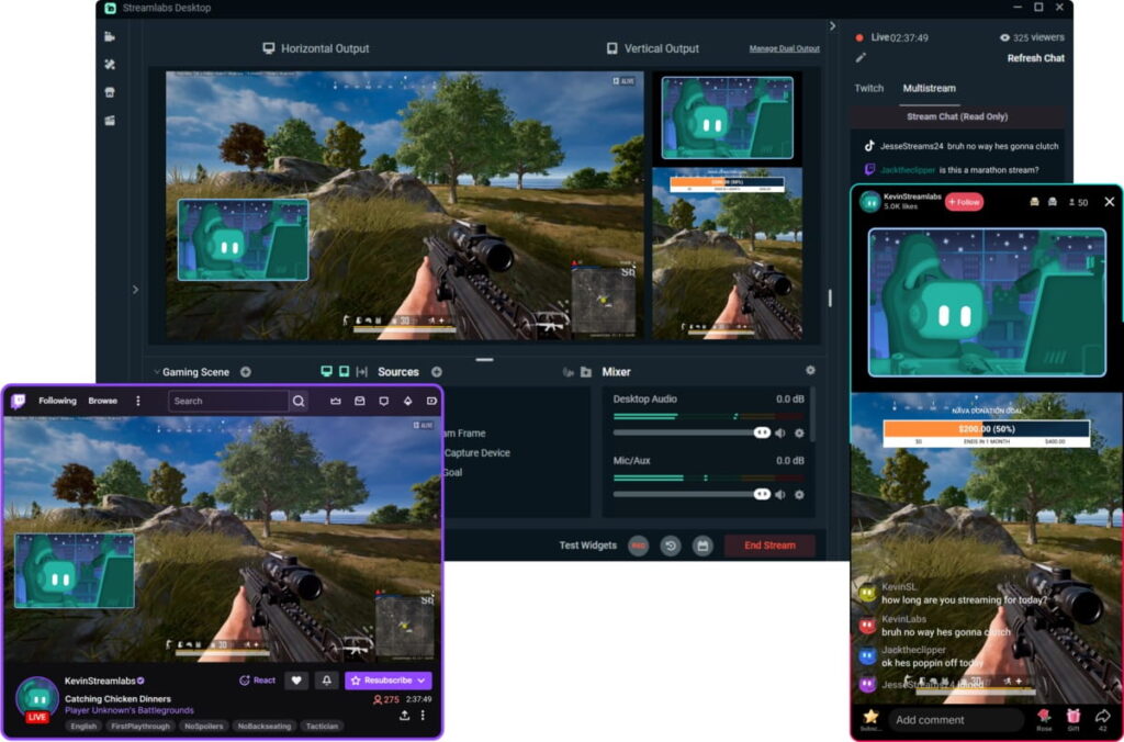 Streamlabs Desktop logiciel de streaming