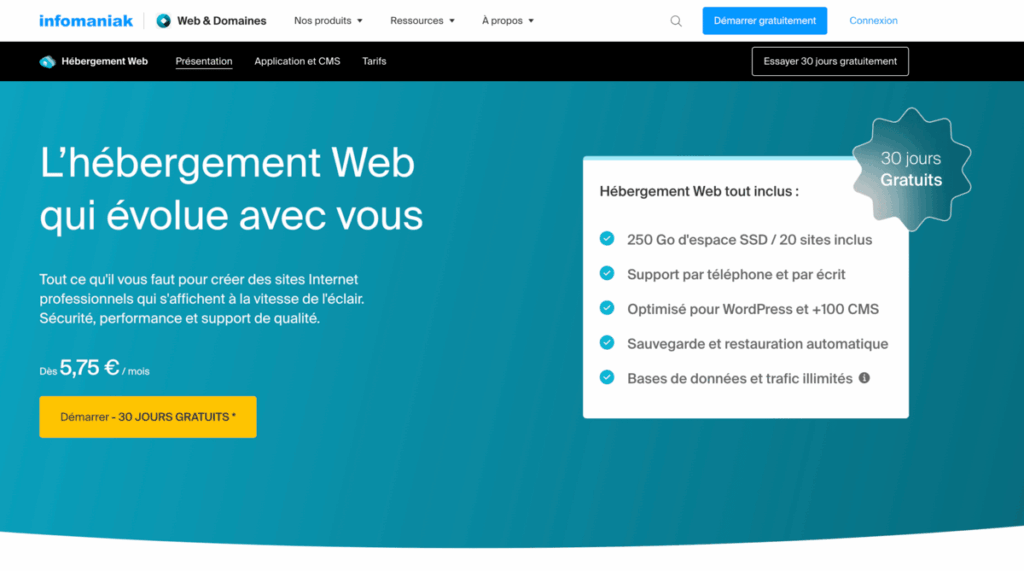 infomaniak hébergeur web
