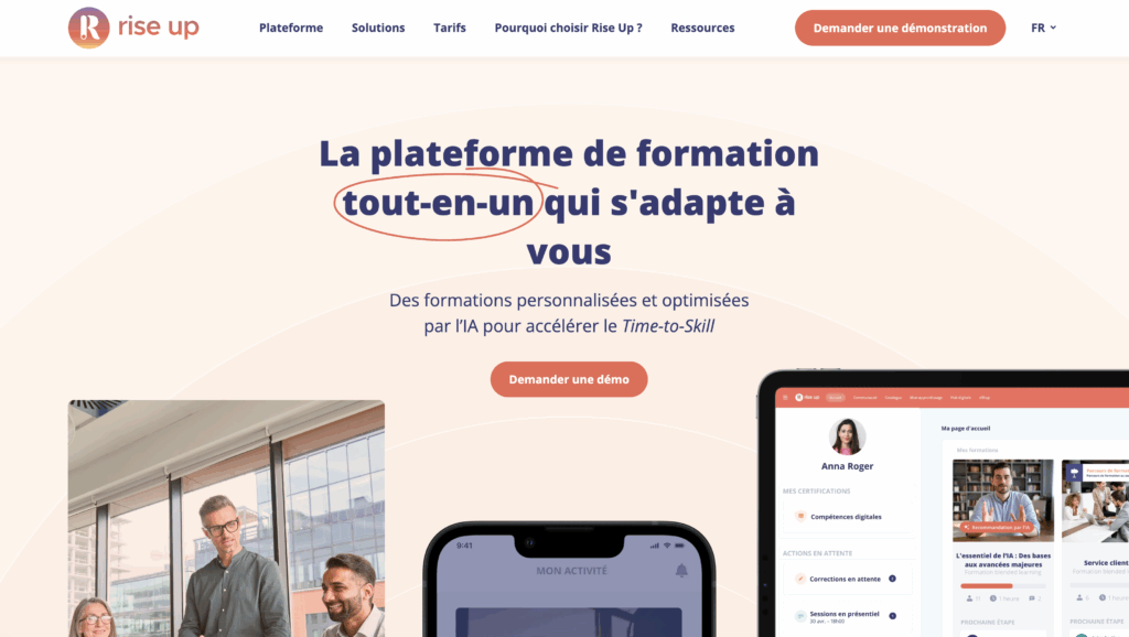 plateforme lms rise up