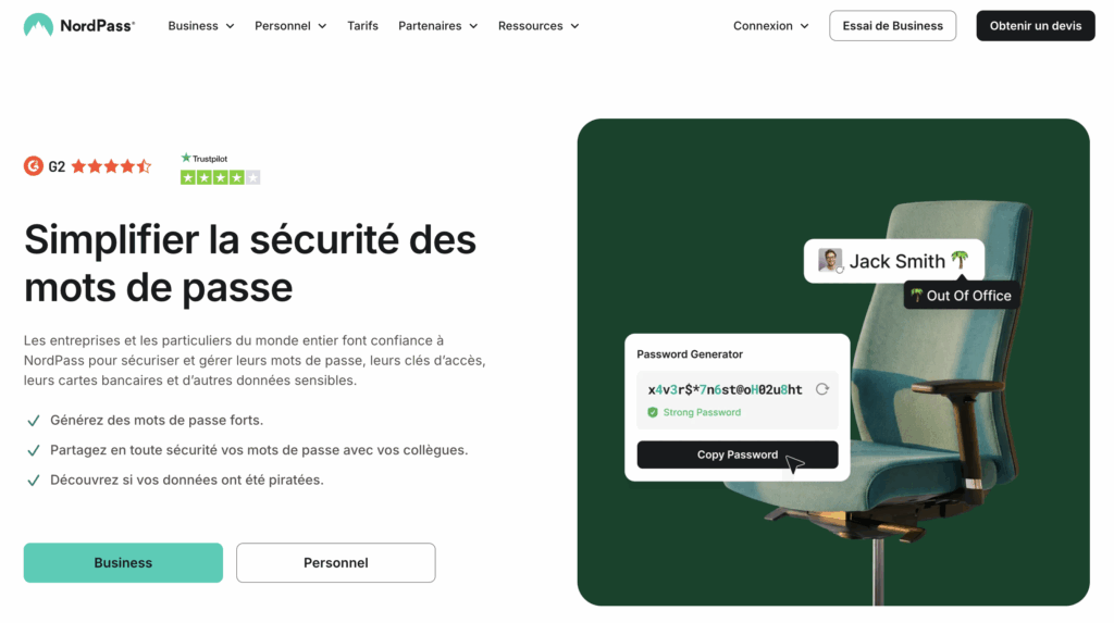 nordpass gestionnaire de mot de passe