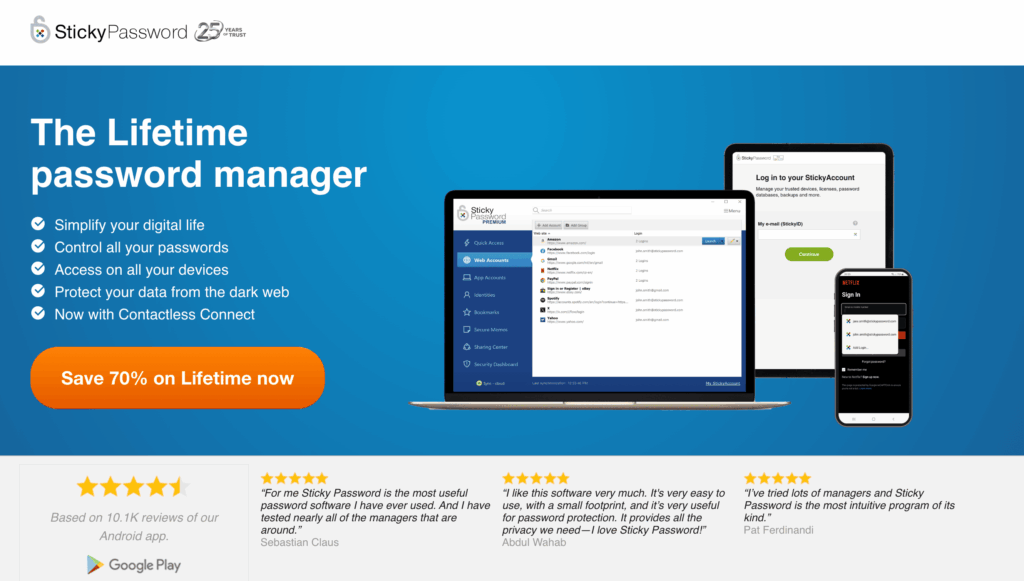 sticky password gestionnaire de mots de passe