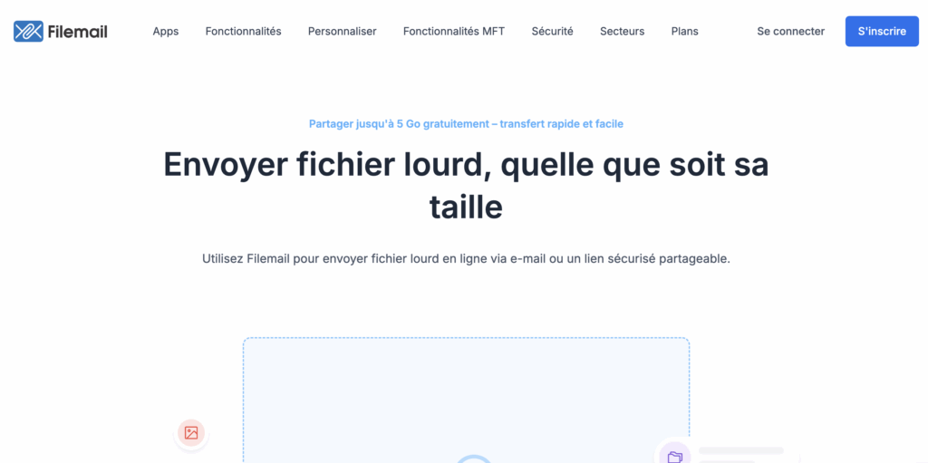 envoyer fichier lourd filemail
