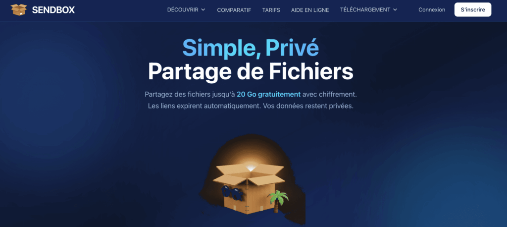 sendbox envoyer fichier lourd