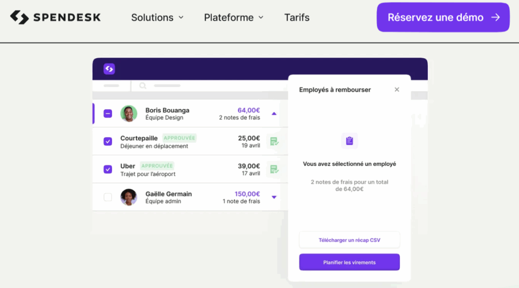 Spendesk logiciel de notes de frais pour PME