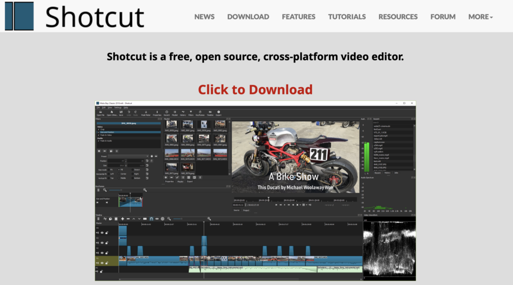shotcut logiciel de montage vidéo gratuit