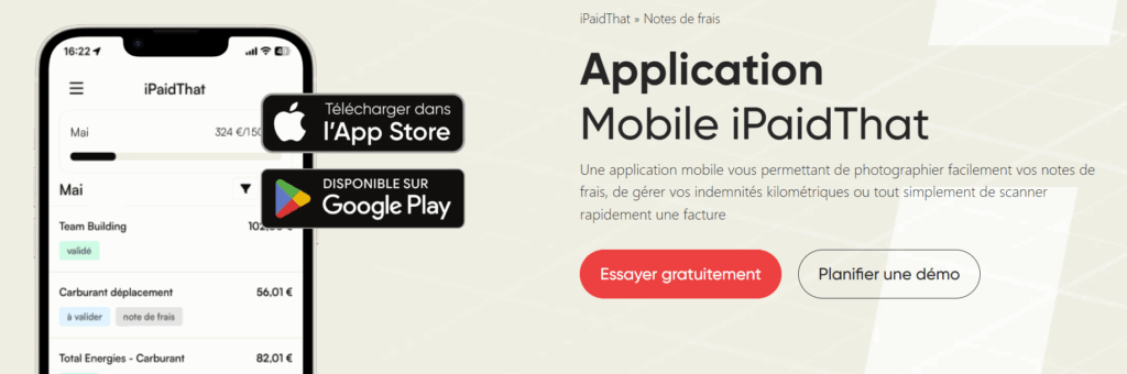 appli de notes de frais iPaidThat
