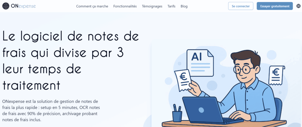 ONexpense logiciel de notes de frais pour les indépendants