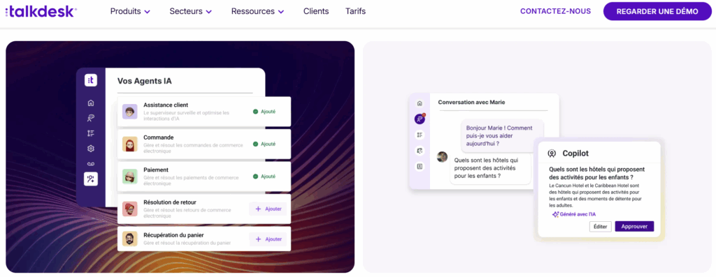 système téléphonique professionnel en cloud Talkdesk