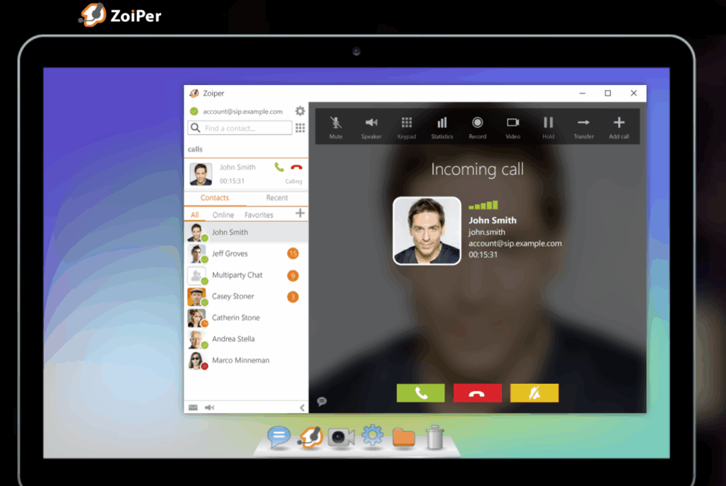 softphone VoIP et SIP ZoiPer