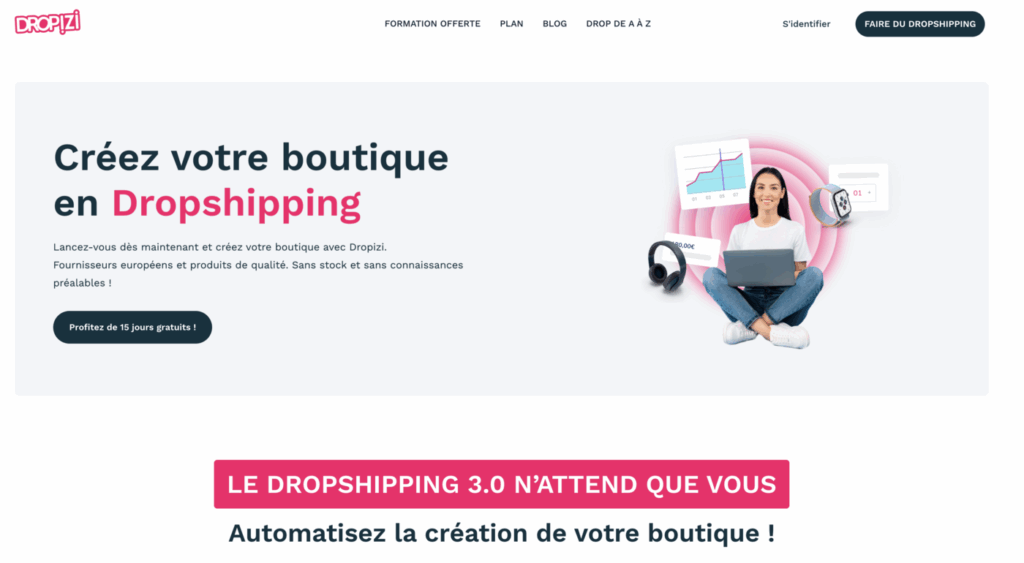 dropizi créer une boutique de dropshipping