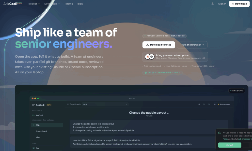 askcodi générateur ia code