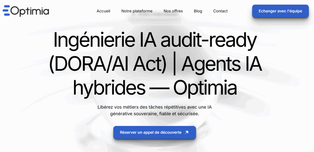 Intégration d'agents IA avec Optimia